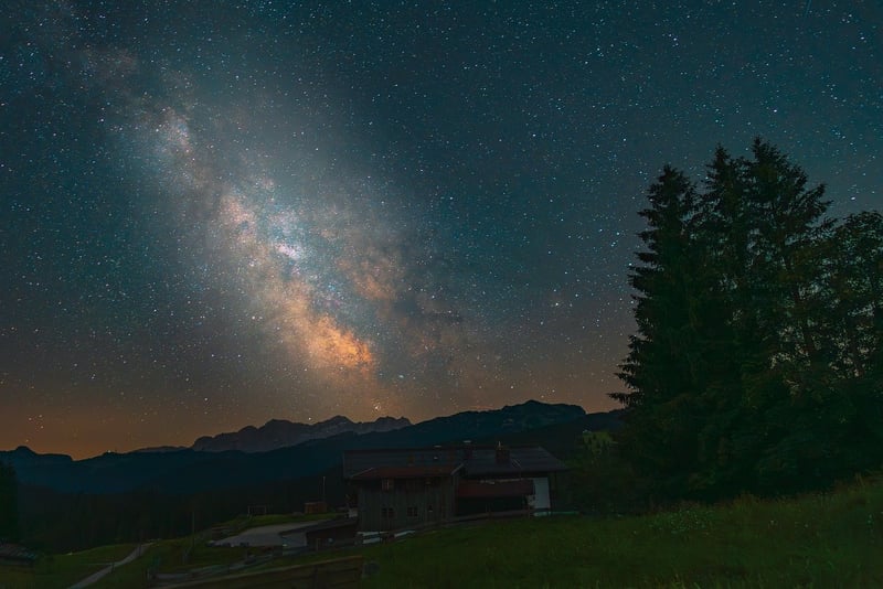 Milky Way galaxy shining in the night sky